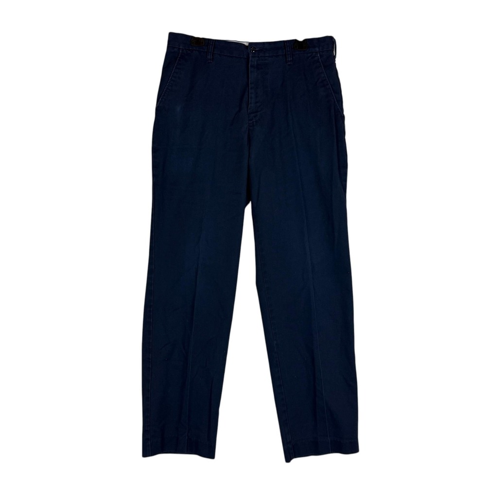 UniFirst Pants Mens 34x32 Blue SofTwill Chino Regular Fit Casual Workwear